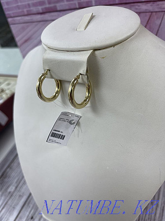 Gold earrings #MA24475 Almaty - photo 3