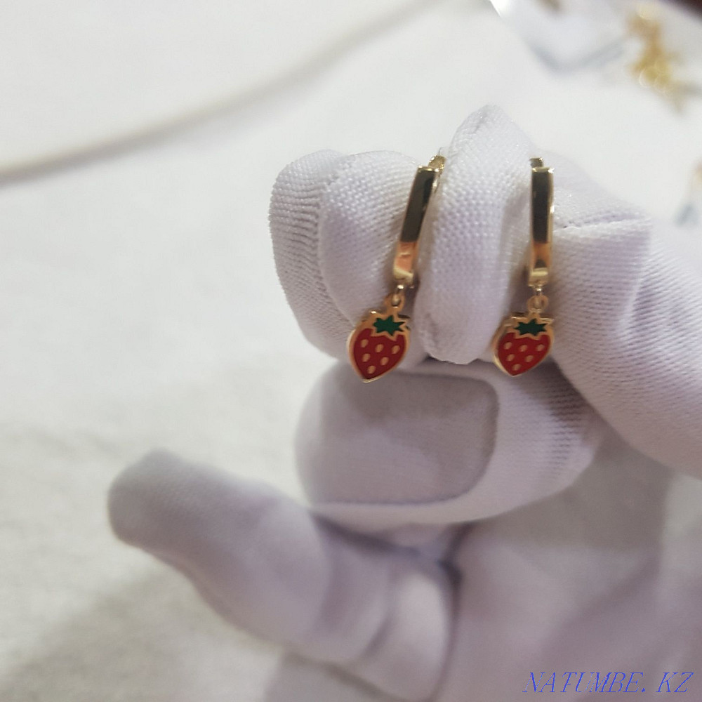 Золотые сережки из желтого золота Тараз - изображение 1