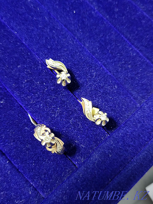 Гауһар тастары бар сақина мен сырғалар Каргалы - изображение 7