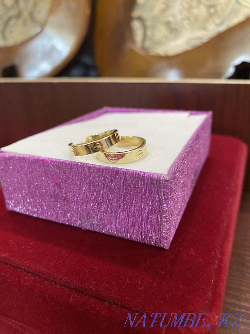 Cartier new 585 gold Italian earrings Almaty - photo 3