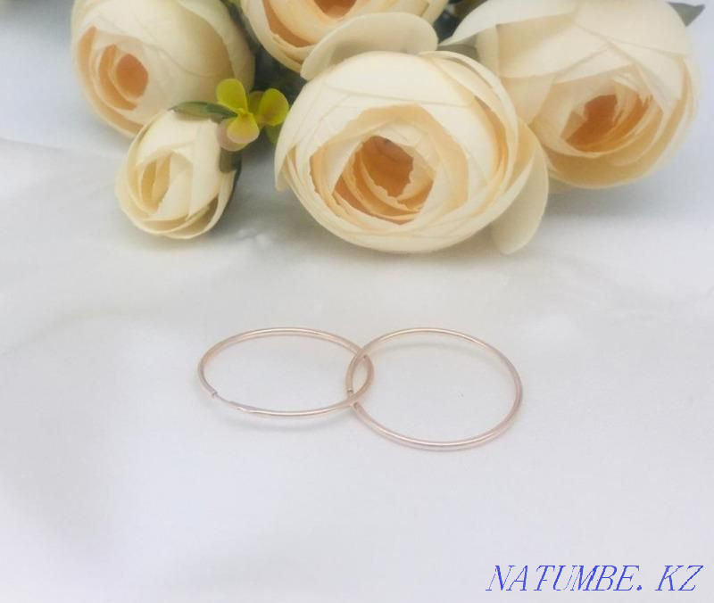 earrings, gold 585 Russia, weight 1.36 g, gold 585 Russia, weight 1.36 g. Astana - photo 2