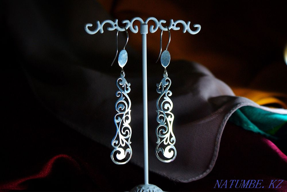 Earrings, cheese?a, 100% Silver, Handmade, Made to order Almaty - photo 2