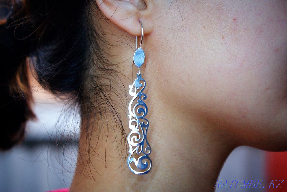 Earrings, cheese?a, 100% Silver, Handmade, Made to order Almaty - photo 1