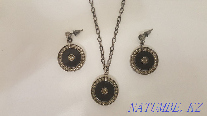 Jewelry Set. Pendant and earrings. Onyx Almaty - photo 1