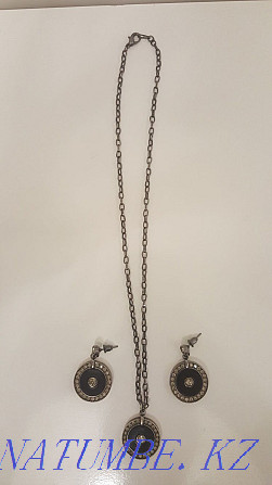 Jewelry Set. Pendant and earrings. Onyx Almaty - photo 2