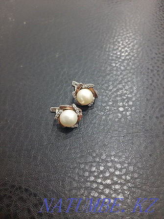 Silver set with pearls and cubic zirkonia Almaty - photo 1