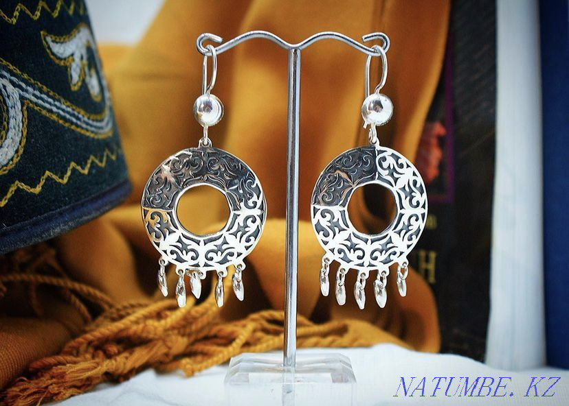 Cheese, Earrings, 100% Silver, Handmade, We make to order Almaty - photo 1