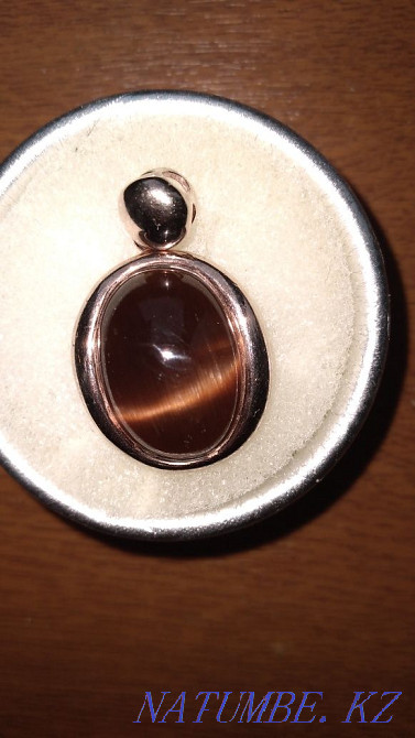 Продам серебряный кулон с кошачим глазом Алматы - изображение 2