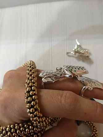 Серебряный набор, серебряное кольцо, серебряный кулон Астана
