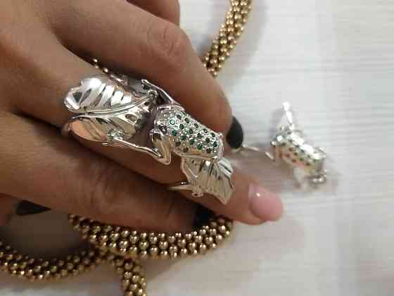 Серебряный набор, серебряное кольцо, серебряный кулон Astana