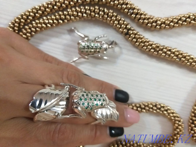 Серебряный набор, серебряное кольцо, серебряный кулон Астана - изображение 3