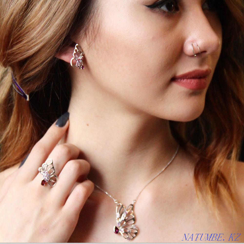 Sale. Pendant with natural Sapphire and Amethyst Almaty - photo 2