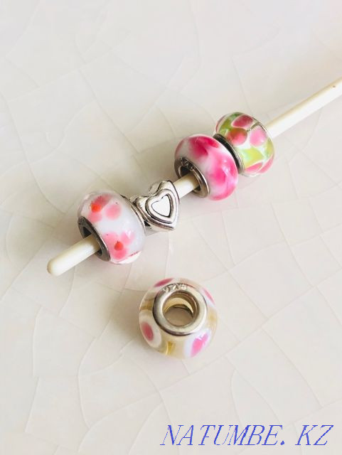 Розовый сет мурано шармов для Pandora Пандора подвески Алматы - изображение 2