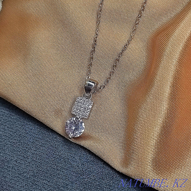 Silver chain and pendant for good luck, brand new, 925 Almaty - photo 4