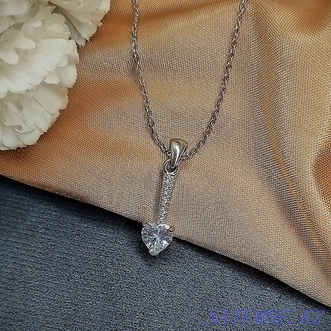Silver chain and pendant for good luck, brand new, 925 Almaty - photo 3
