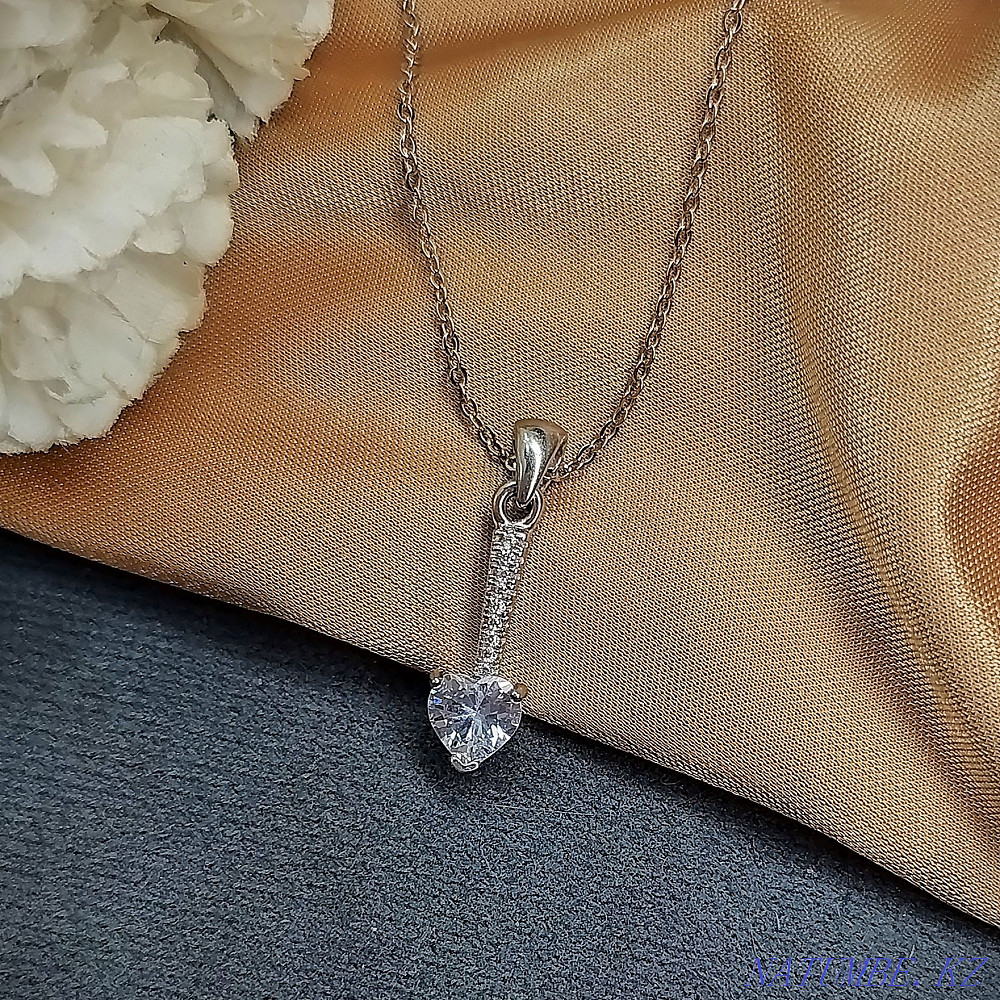 Silver chain and pendant for good luck, brand new, 925 Almaty - photo 3
