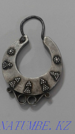 Old grandmother's silver earring. Private owner. Antiques. Almaty - photo 1