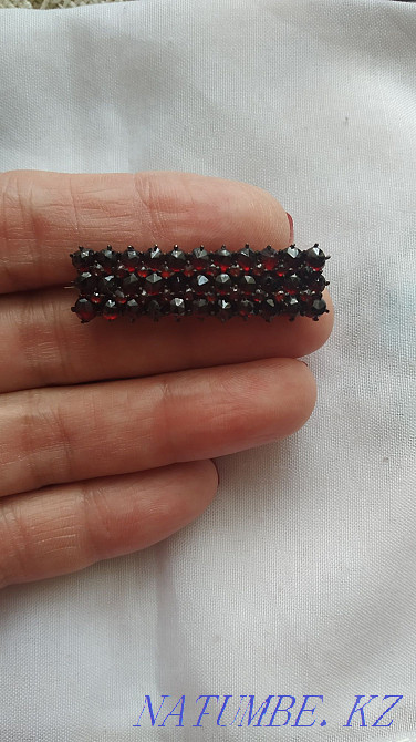 Antique brooches with natural pyrope garnets in tombac Astana - photo 5