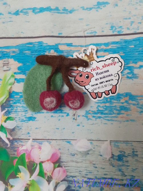 Cherry brooch for sale Karagandy - photo 1