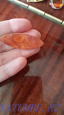 Brooch ussr antique amber gilding hallmark Pavlodar - photo 1