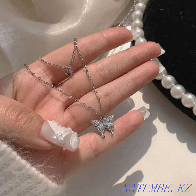 Shiny butterfly necklace free shipping Almaty - photo 6
