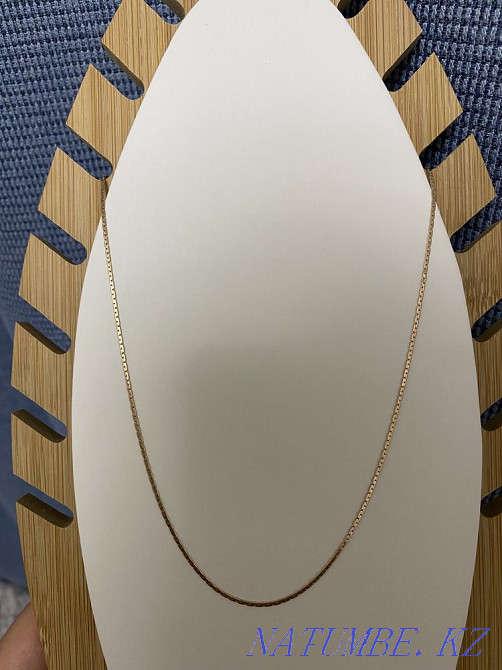 Золотая цепочка цепь банан красное золото Алматы - изображение 1