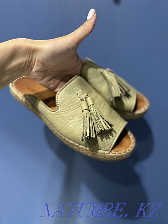 Сабо шлепки кожа летняя обувь 5000? Астана - изображение 2