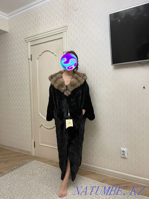 Greek fur coat Marco Varni, new! Black Lama! UAE! Inexpensive! Astana - photo 1