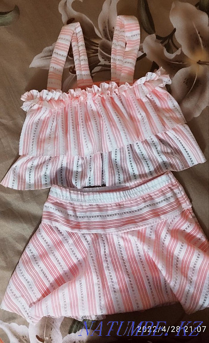 Купальник розовый раздельный Алматы - изображение 1