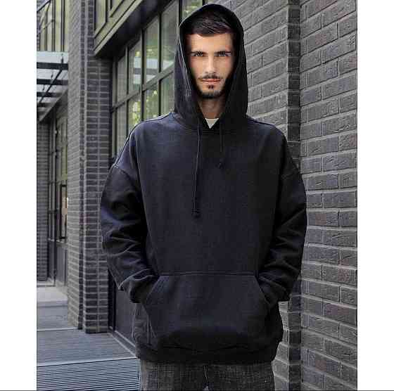Худи Oversize без начеса в черном цвете (розница) Алматы