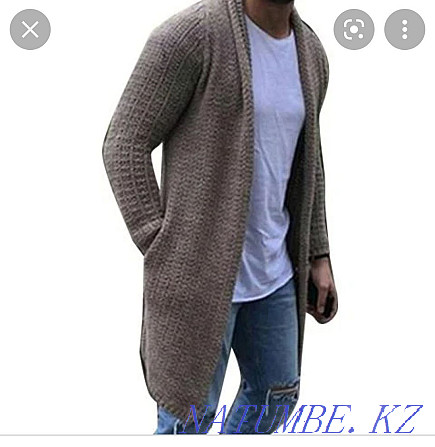 Men's long knitted cardigan Kapshagay - photo 8
