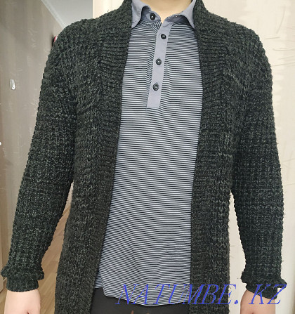 Men's long knitted cardigan Kapshagay - photo 7