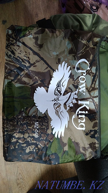 Камуфляжный дождевик на молнии в чехле с козырьком.Crow King 4XL Алматы - изображение 2