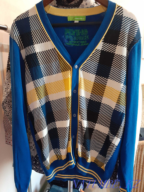 48-50 размер, 100% мақтадан жасалған түймелері бар супер стильді ерлерге арналған джемпер  Алматы - изображение 6