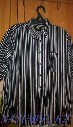 мужскую рубашку хлопок рр 50 с коротким рукавом 1200 Петропавловск - изображение 1