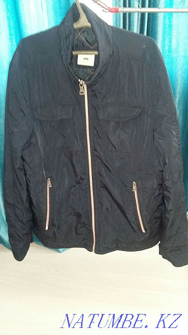 Куртка мужская, осенняя, короткая, б/у, размер 52 Актобе - изображение 1