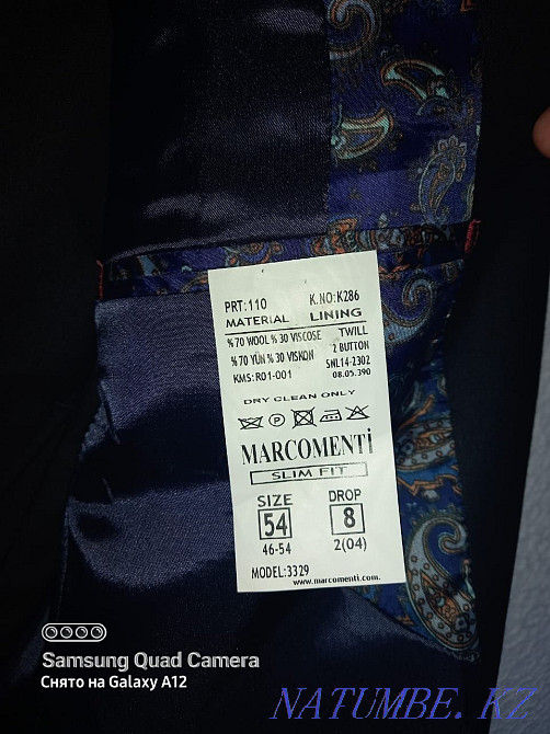 Обмен на Ручную швейную машинку Новый Костюм Marko menti Размер 54 Тараз - изображение 3