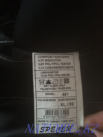 Ерлерге арналған түрік пальто 52 размер сатылады  Павлодар  - изображение 7
