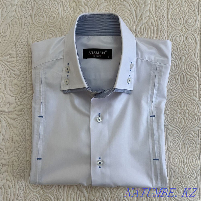 Men's white shirt (Turkey) Shymkent - photo 1