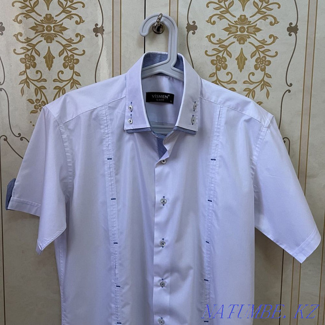 Мужская белая рубашка (Турция) Шымкент - изображение 4