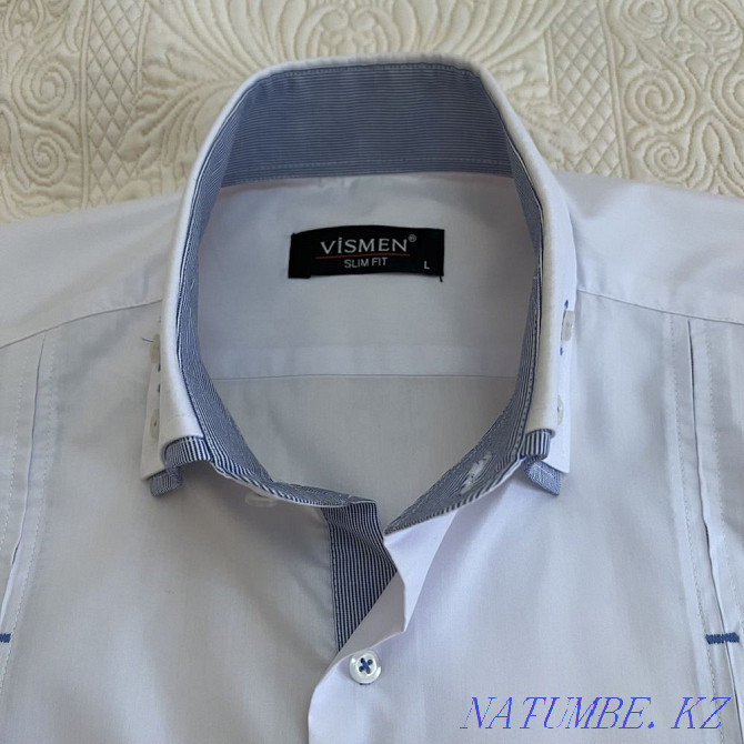 Men's white shirt (Turkey) Shymkent - photo 2