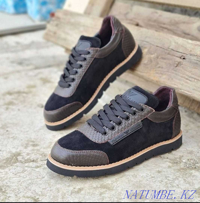 МУЖСКИЕ КРОСОВКИ/ХИТ ПРОДАЖ/ручная работа/кожа100%/купить в Казахстане Караганда - изображение 2