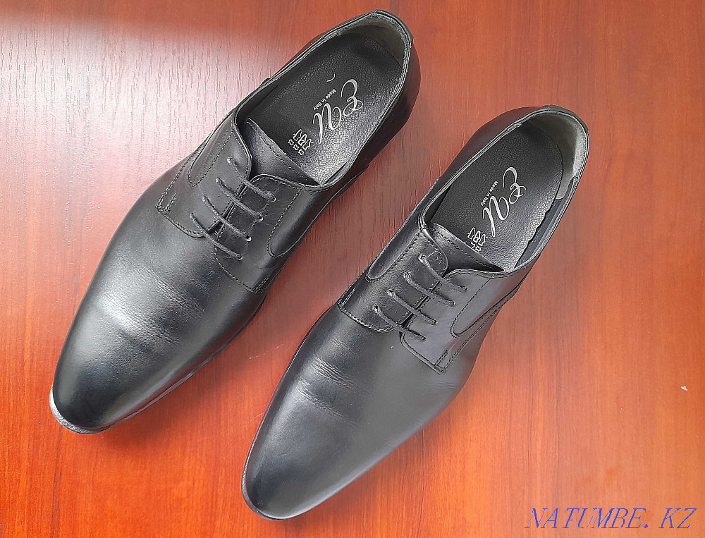 Туфли мужские. Обувь мужская кожаный. Бренд EU. Made in Italy. 43р Алматы - изображение 1