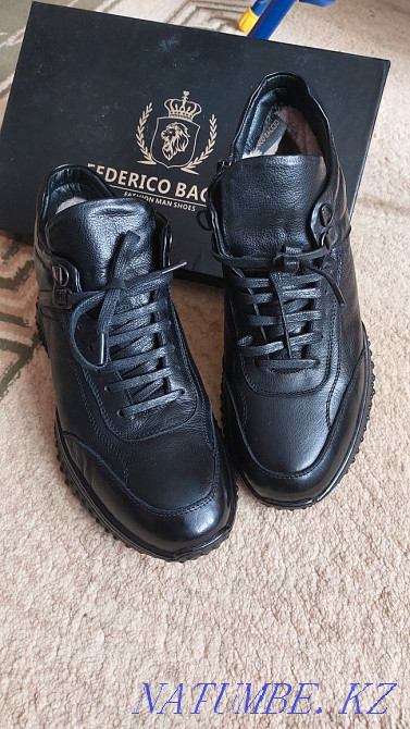 New Cross-country shoes for men winter, leather, fur sheepskin, raz.40 Pavlodar - photo 1