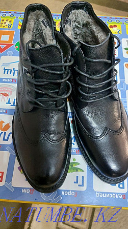 New boots for men, leather, size 40 Pavlodar - photo 1