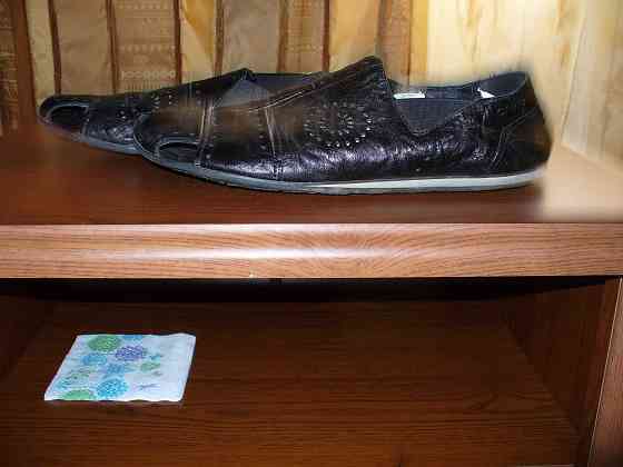 мужские летние туфли полностью кожаные Алматы