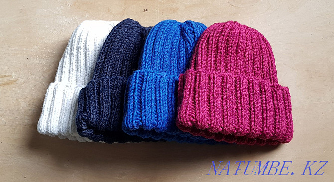 Knitted women's hats. Handmade. Almaty - photo 3