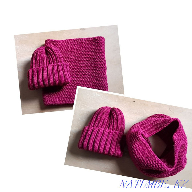 Knitted women's hats. Handmade. Almaty - photo 1