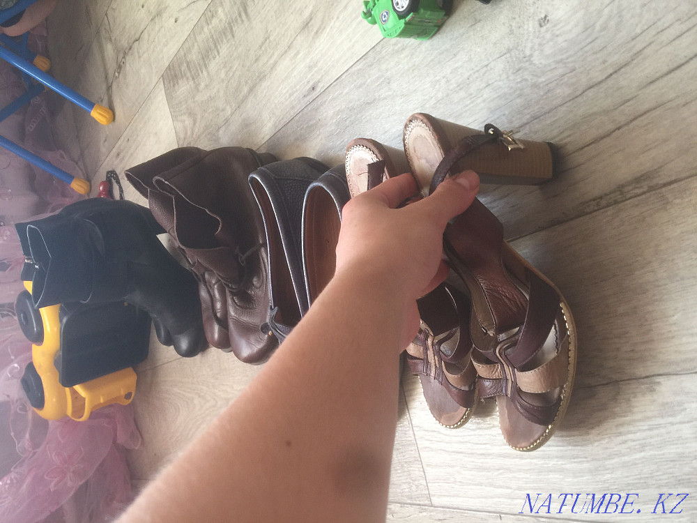 Обувь женская вся разом кожа 37-38 р Костанай - изображение 2