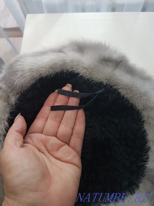 Fur hat blue mink Almaty - photo 4